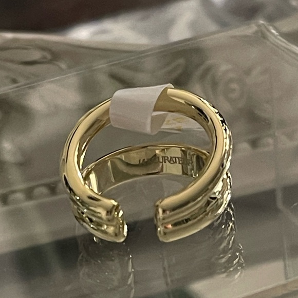 LOREN STEWART × CURATEUR Women’s Gold Deux Open Band Ring Size 7 - Picture 4 of 8
